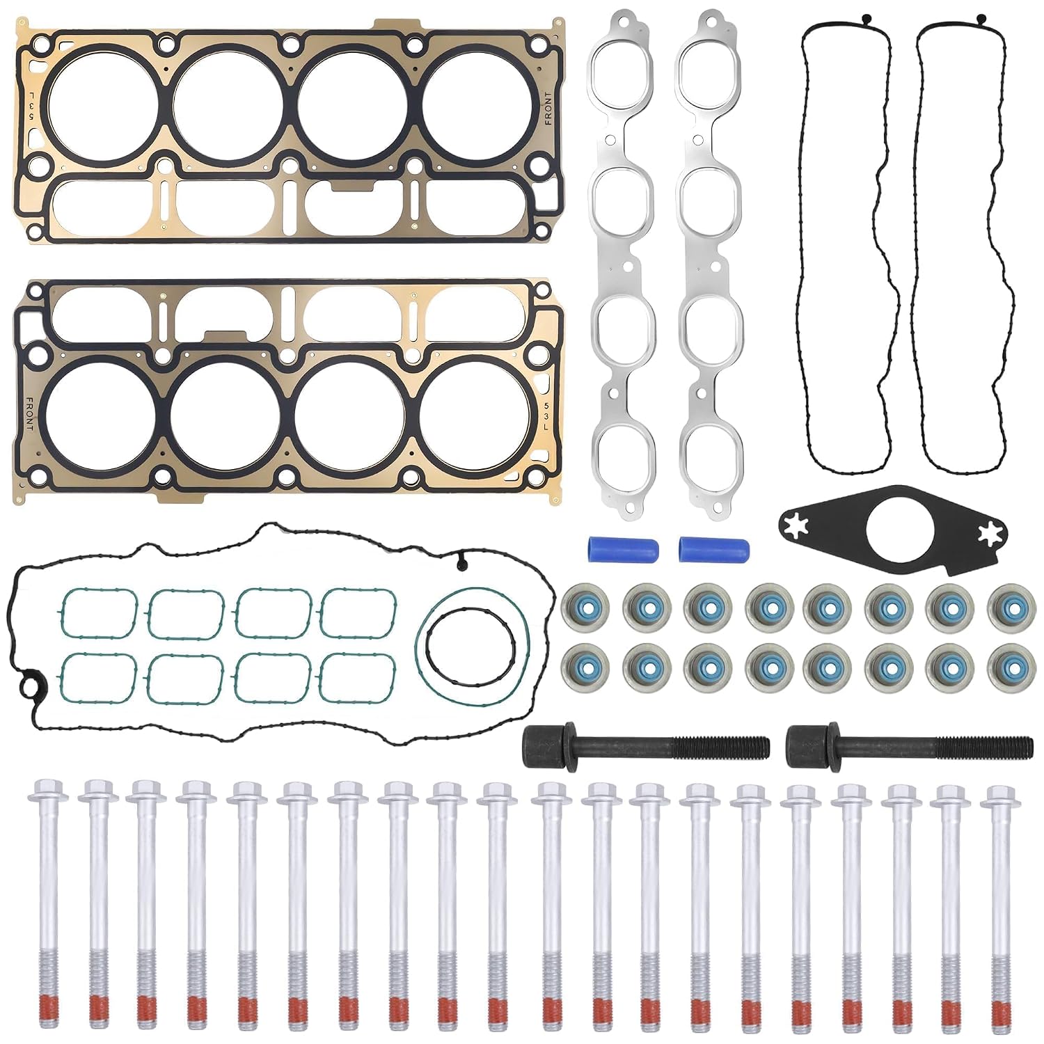 Head Gasket Set with Head Bolts Compatible with Chevrolet Silverado 1500 Suburban Tahoe for GMC Sierra 1500 Yukon Yukon XL 5.3 V8 Engine 2014-2020 Replace HGS4308 12700877 HS26744PT