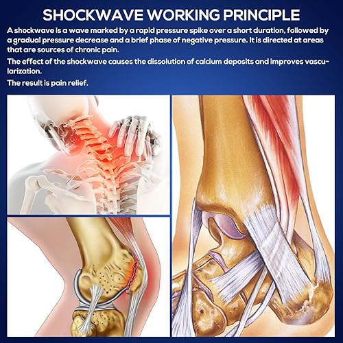 Miniatura 2 de Máquina portátil de terapia de ondas de choque para masajeador muscular corporal, alivio del dolor, espalda, cintura, pierna y codo de golf, onda