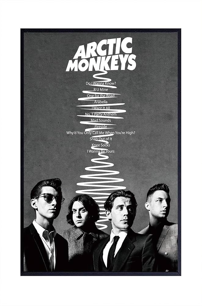 Arctic monkeys 洋雑誌 英語 英国 音楽 NME clash Theissen Arctic Monkeys 'AM Tracklist' music band Poster