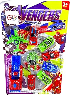GTGTOYS Cartoon Character Die-Cast Car Models, 9 Pieces Set