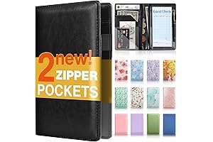 2-Pocket Ogalv Server Server Book with Zipper Pockets