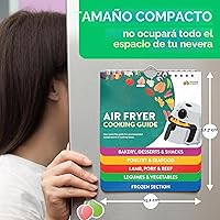 Vista 4 de Guía de cocina con imanes para freidora de aire, libros de cocina para freidoras de aire, forros para freidoras de aire, utensilios de regalo