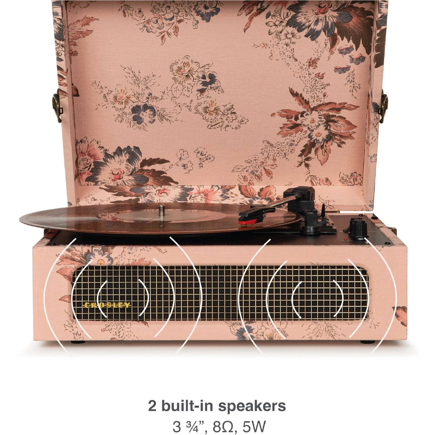 Crosley Voyager Plateau tournant Motif Floral CR8017B-FL4