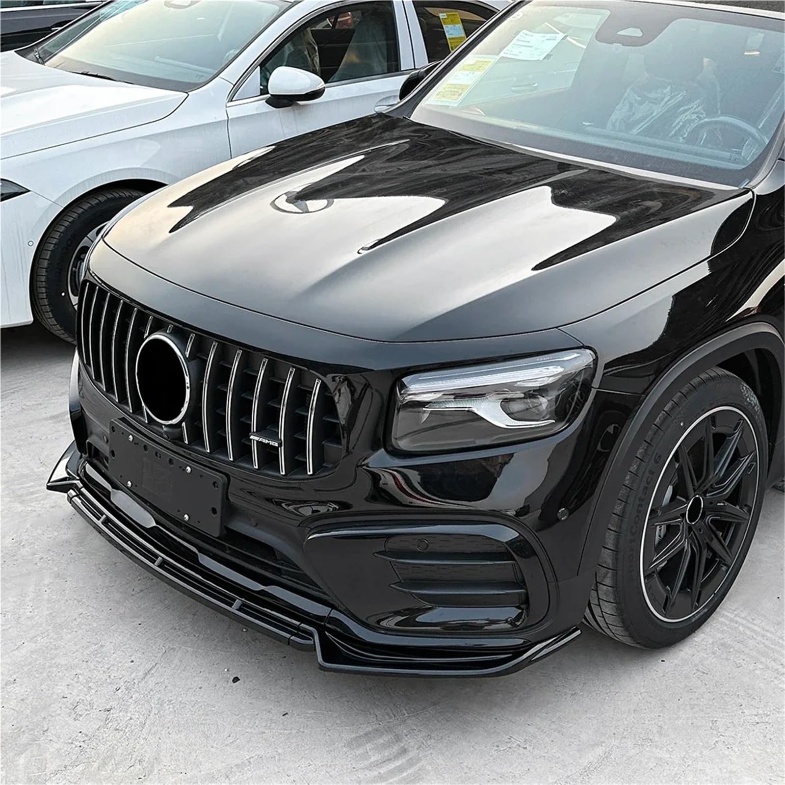 Kompatybilny z Mercedes Benz GLB X247 GLB220 GLB35 AMG 2024+ dokładka przedniego zderzaka samochodu przedni zderzak łopata Spoiler zewnętrzne zestawy karoserii akcesoria(Carbon Look)