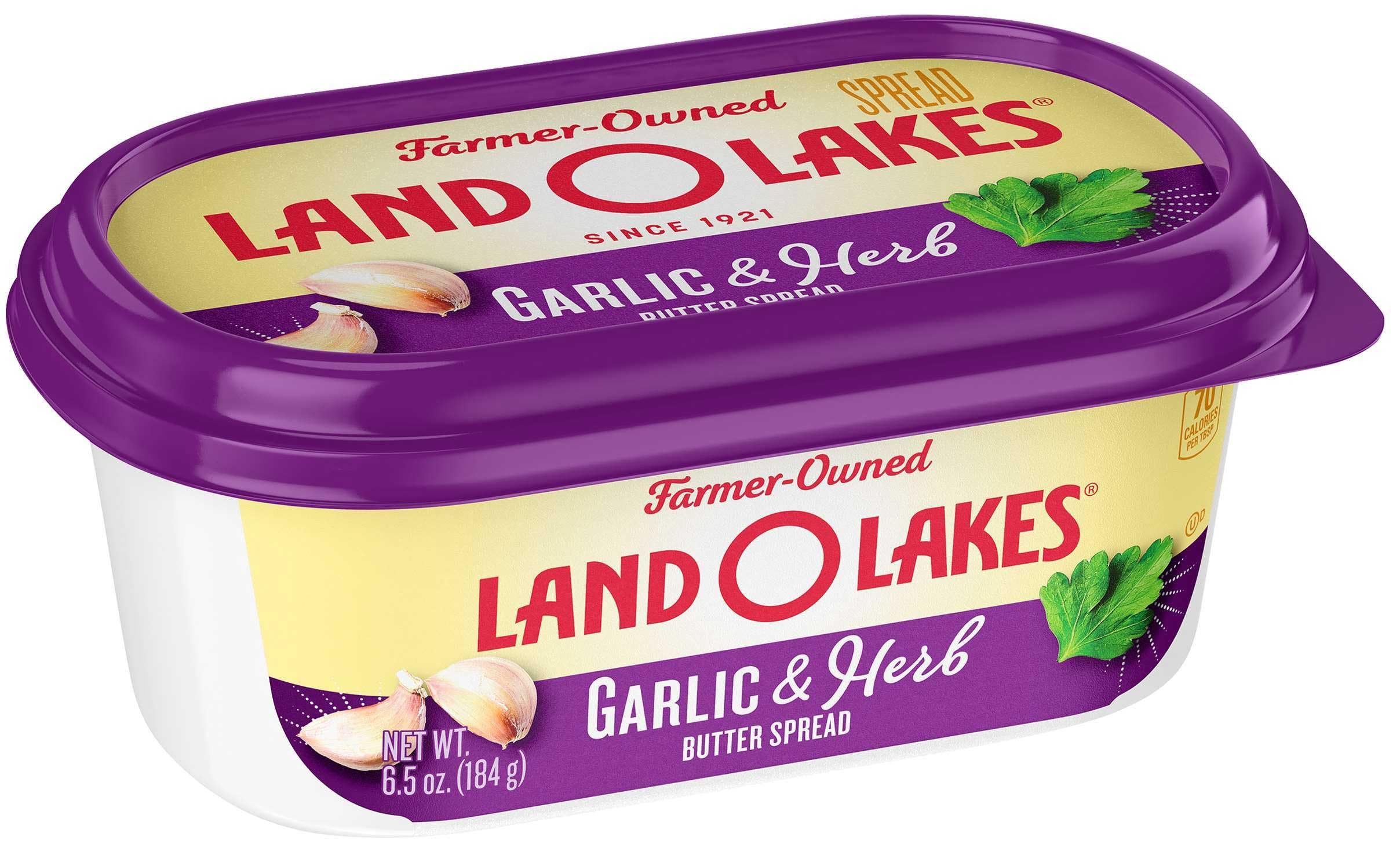 Garlic & Herb Butter Spread 6.5 ounce (Pack of 12)_AB by Land O Lakes – 6.5 Ounce (Pack of 12), Pack of 12