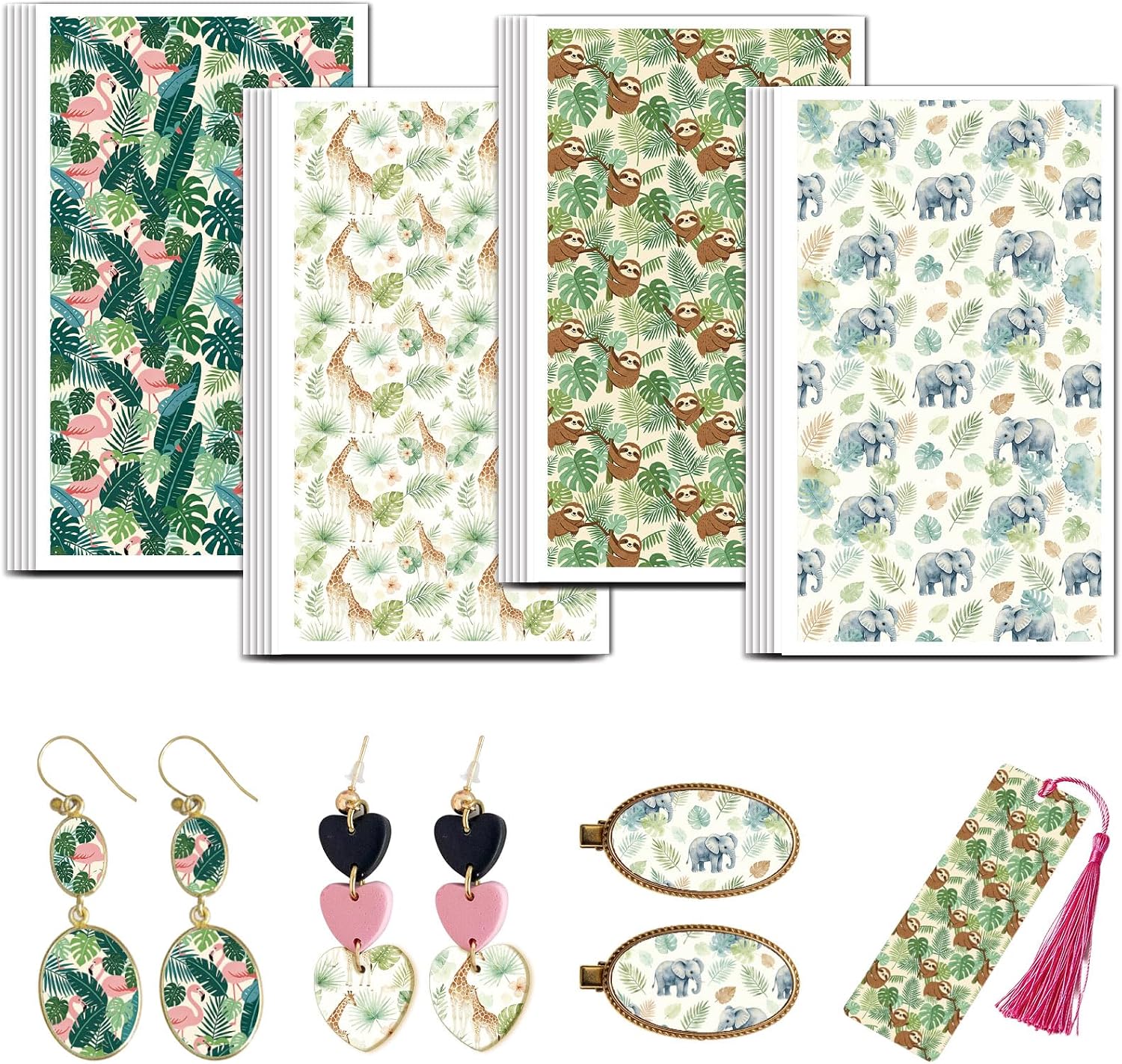 OLYCRAFT 24Pcs Stained Glass Clay Transfer Paper 4 Design Church Rose Windows Transfers Paper for Polymer Polymer Clay Transfer Sheets Small Ceramic Decal for Clays Earrings Jewelry Making
