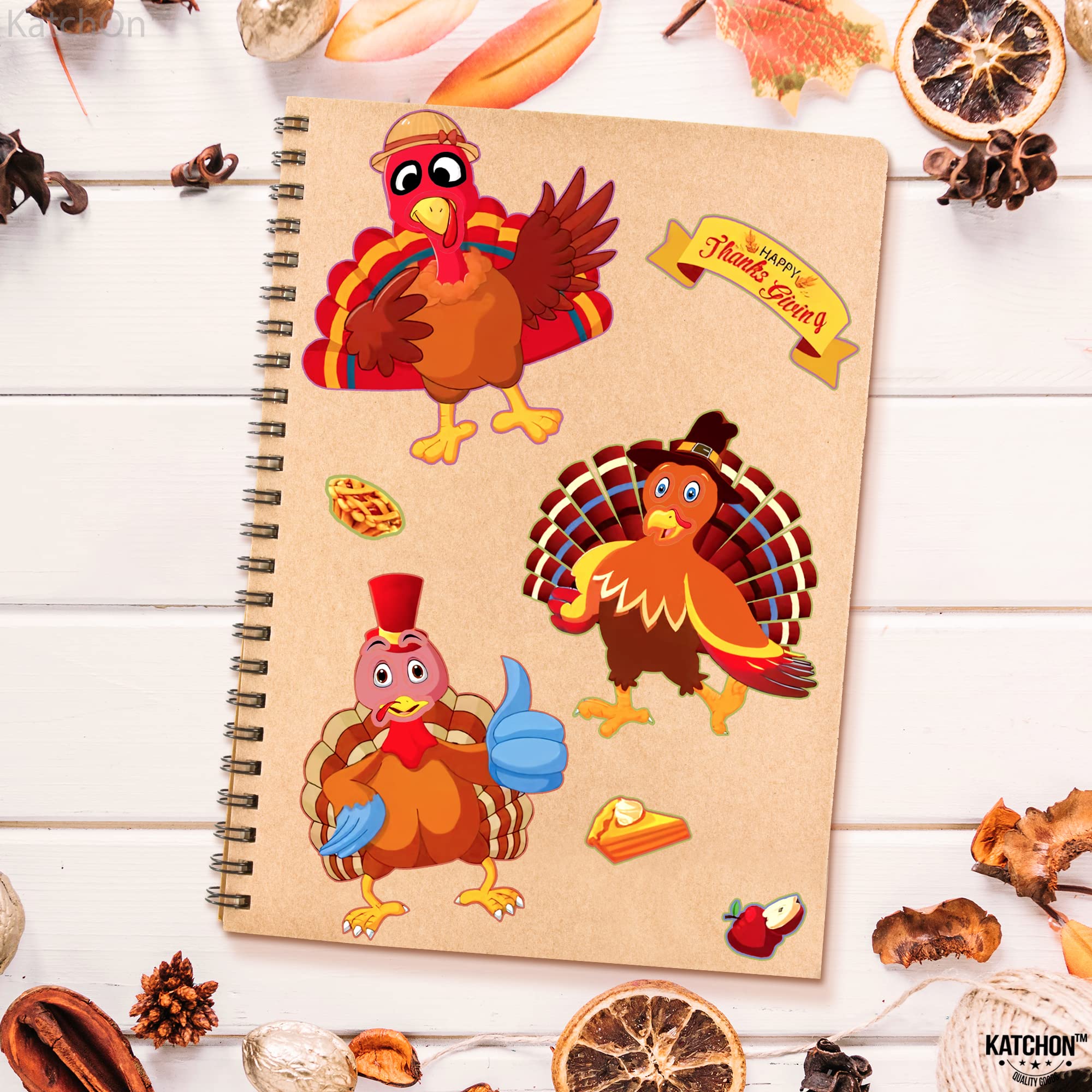 Thanksgiving Stickers For Kids – 48PCS Make Your Own Turkey Sticker Sheets, Craft Activity