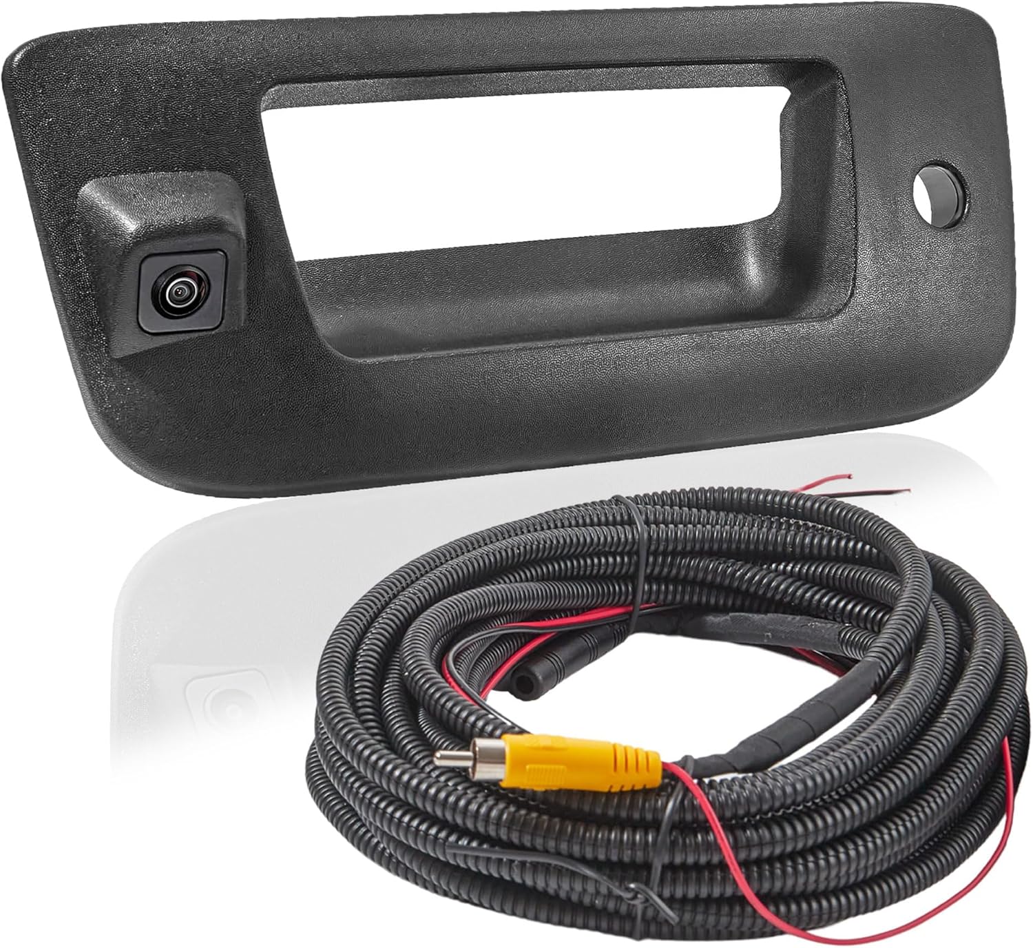EWAY Tailgate Handle Backup Rear View Camera for 2007-2013 Chevrolet Chevy Silverado GMC Sierra 1500 2500 3500 HD Reverse Back Up Camera Rear Tailgate Latch Handle with Key Hole, Replaces# 22755305