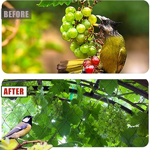 Miniatura 5 de Red para pájaros para gallinero  Red de pollo de 50 x 50 pies para techo de gallinero, cubierta de red de aves de corral, red de halcón para valla