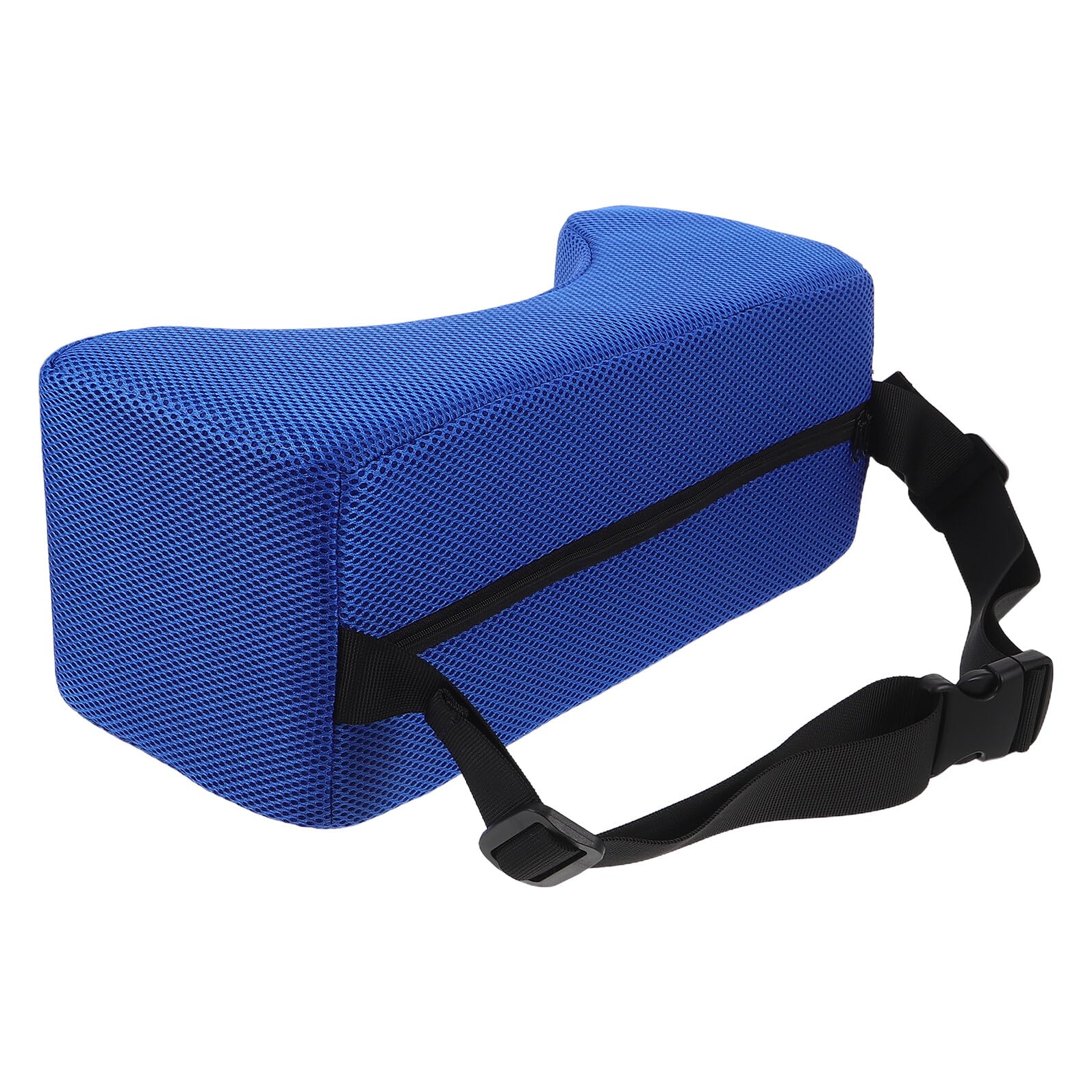 Almohada de Apoyo Cabeza Ajustable para Silla de Ruedas, Cojín Ergonómico Espuma de Alta Densidad, Reposacabezas Azul para Personas Mayores y Uso Diario