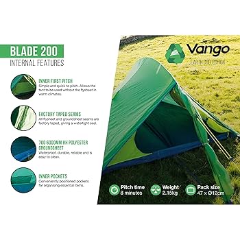 Vango Blade 200 Tent, Pamir Green : Amazon.de: Sports & Outdoors