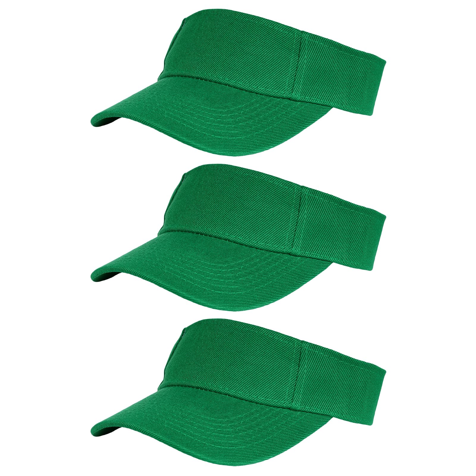 Yookat 3 Pack Visor Sun Hat Adjustable Sun Visor Caps Golf Tennis Visor Hat for Sports Girls Boys Outdoor