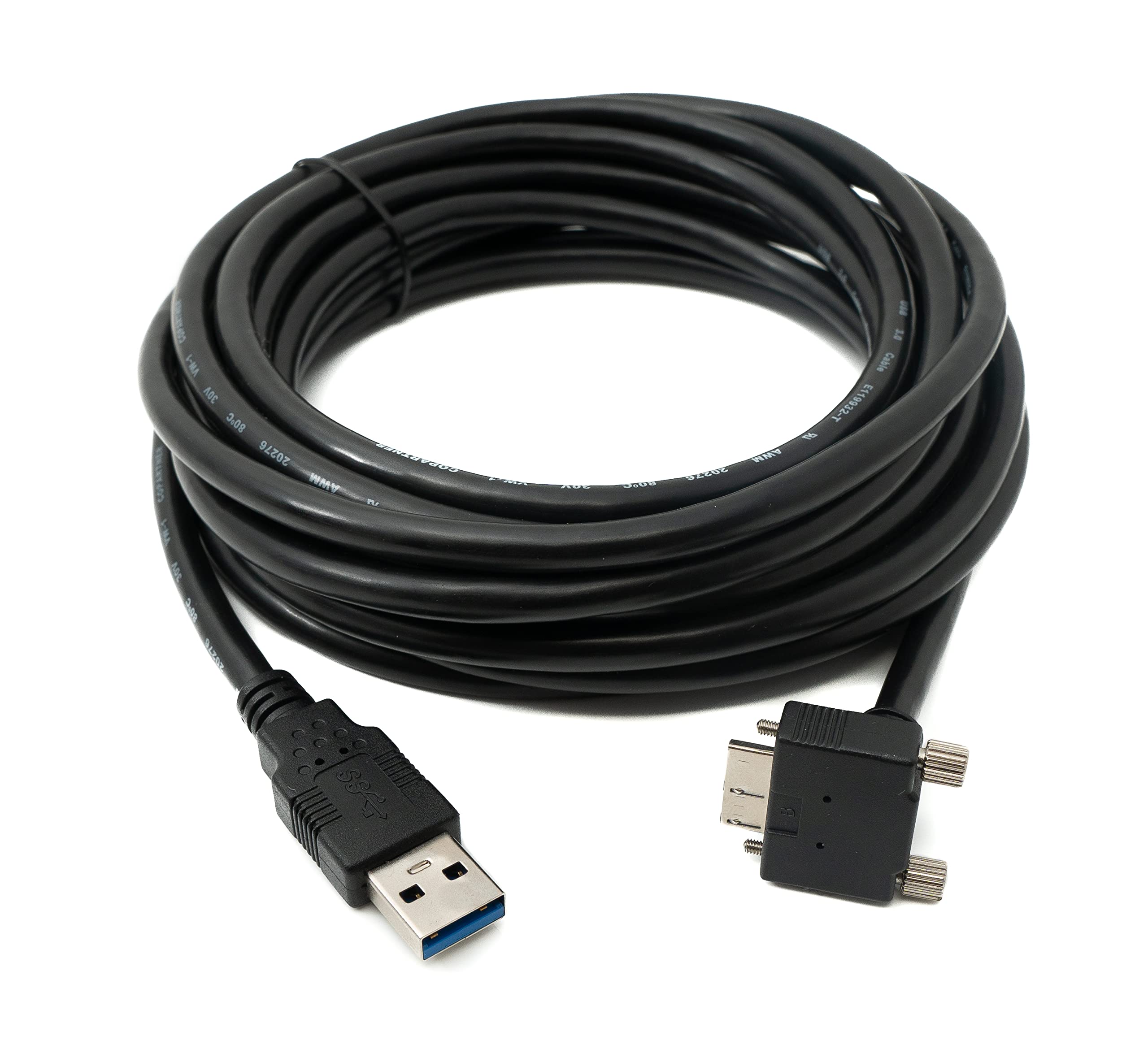 Cable USB 3.0 de 5 m Micro B macho con bloqueo por tornillo System-S para entornos exigentes 6