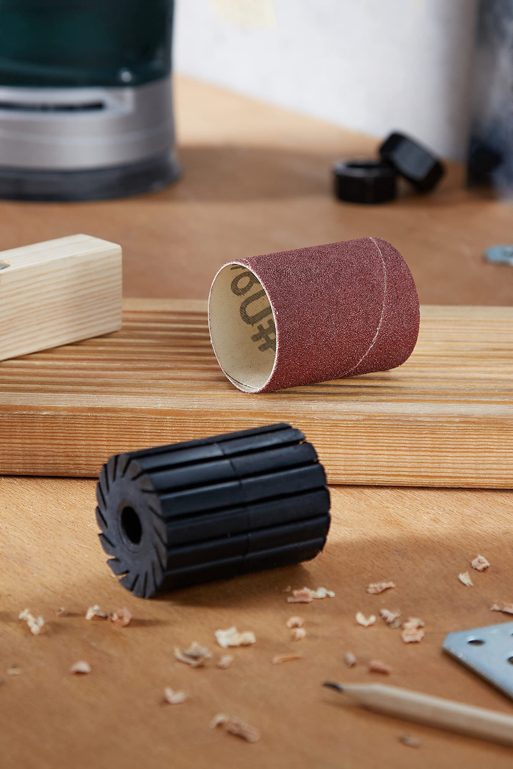 Bosch Rodillo cilíndrico para banda de lija de 60 mm Grano 80 y Eje Portador