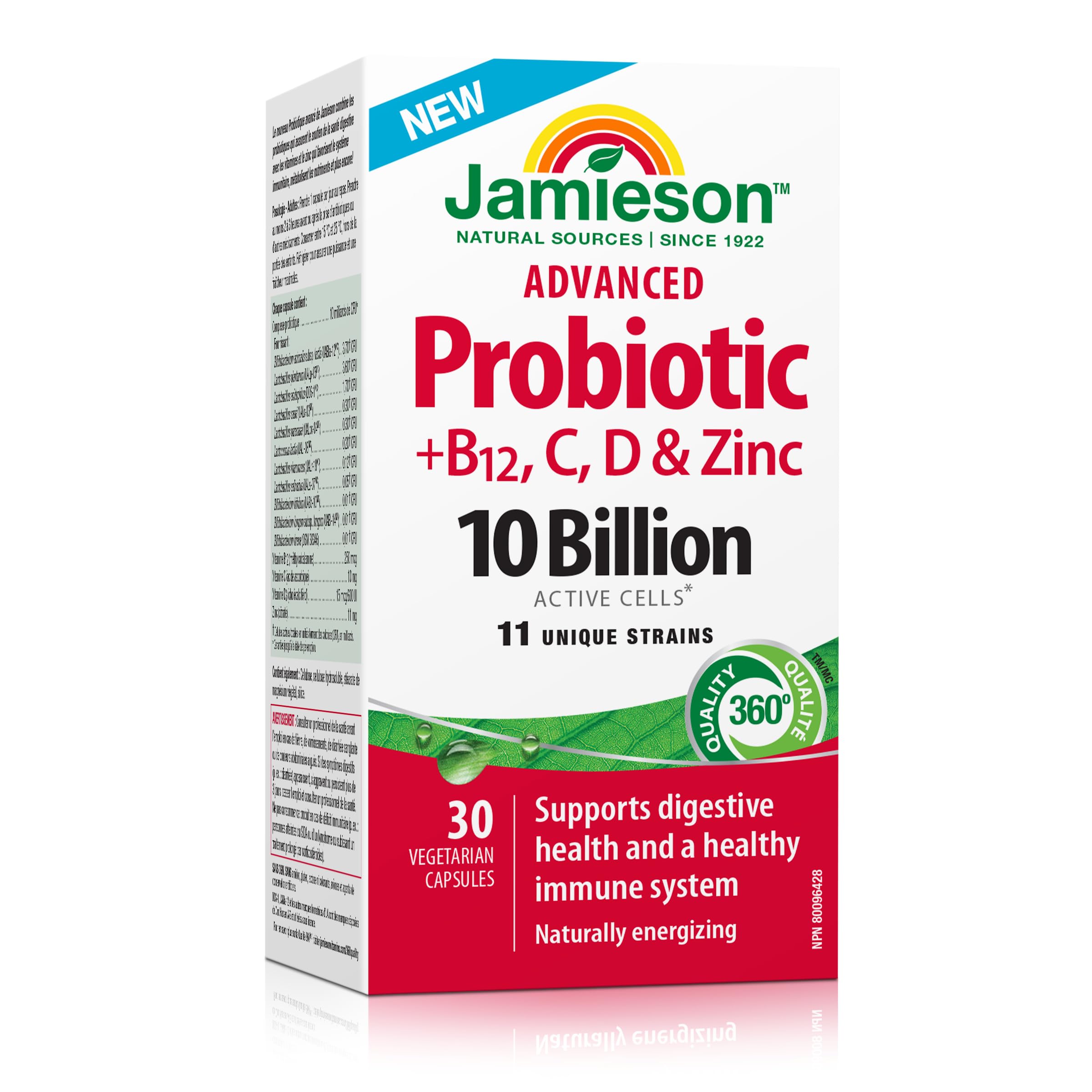 Advanced Probiotic + Vitamins B12, C, D, & Zinc