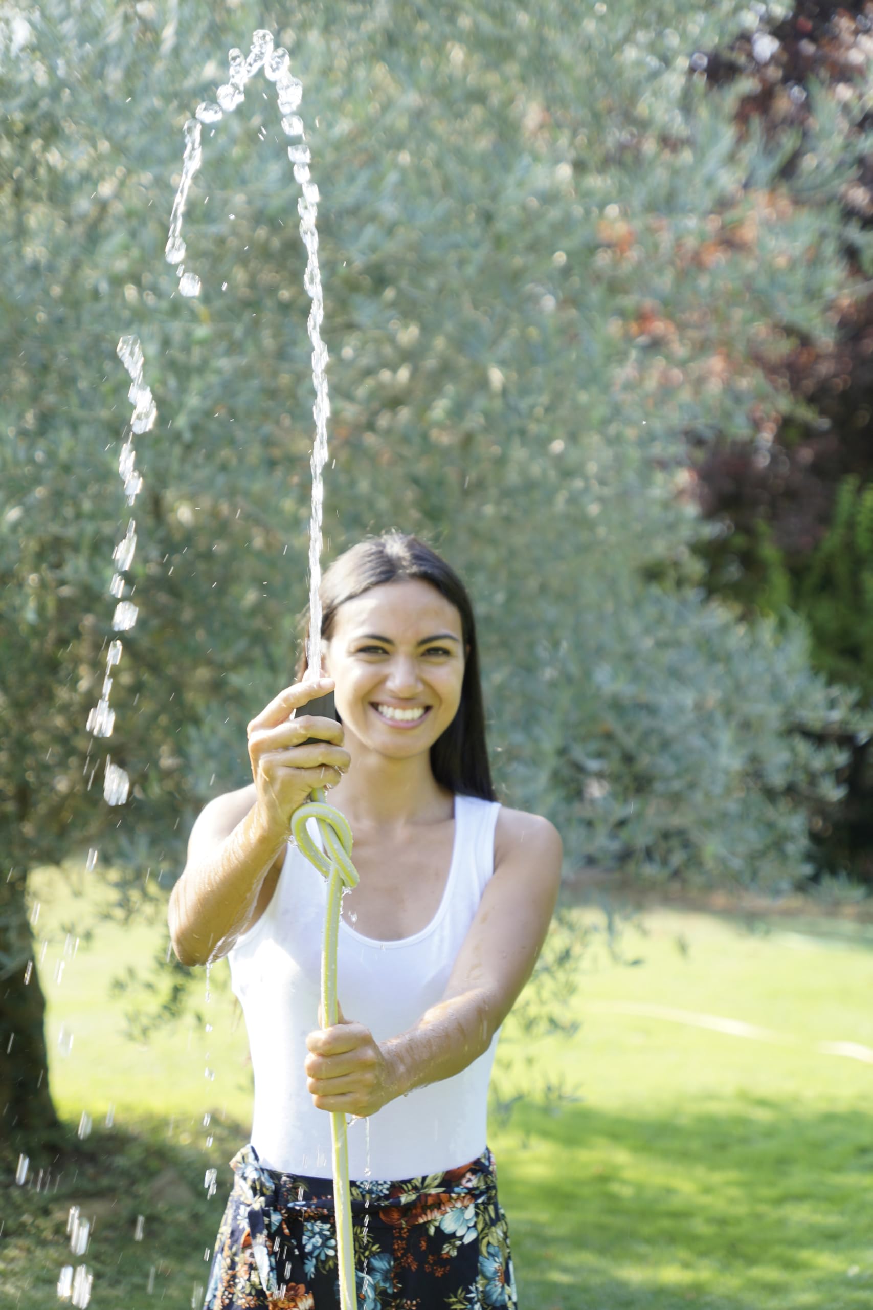 Tubo Irrigazione 15 Metri 1/2" Superleggero Anti-Nodo Flessibile con Doccetta e Raccordi Made in Italy