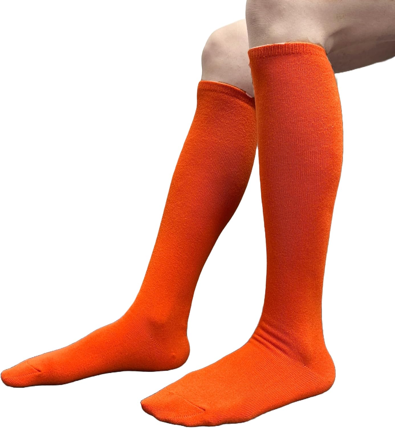 COUVER Cotton Halloween Socks - Pumpkin Socks - Fashion/Casual Knee High - Orange - 1 Pair - Image 4