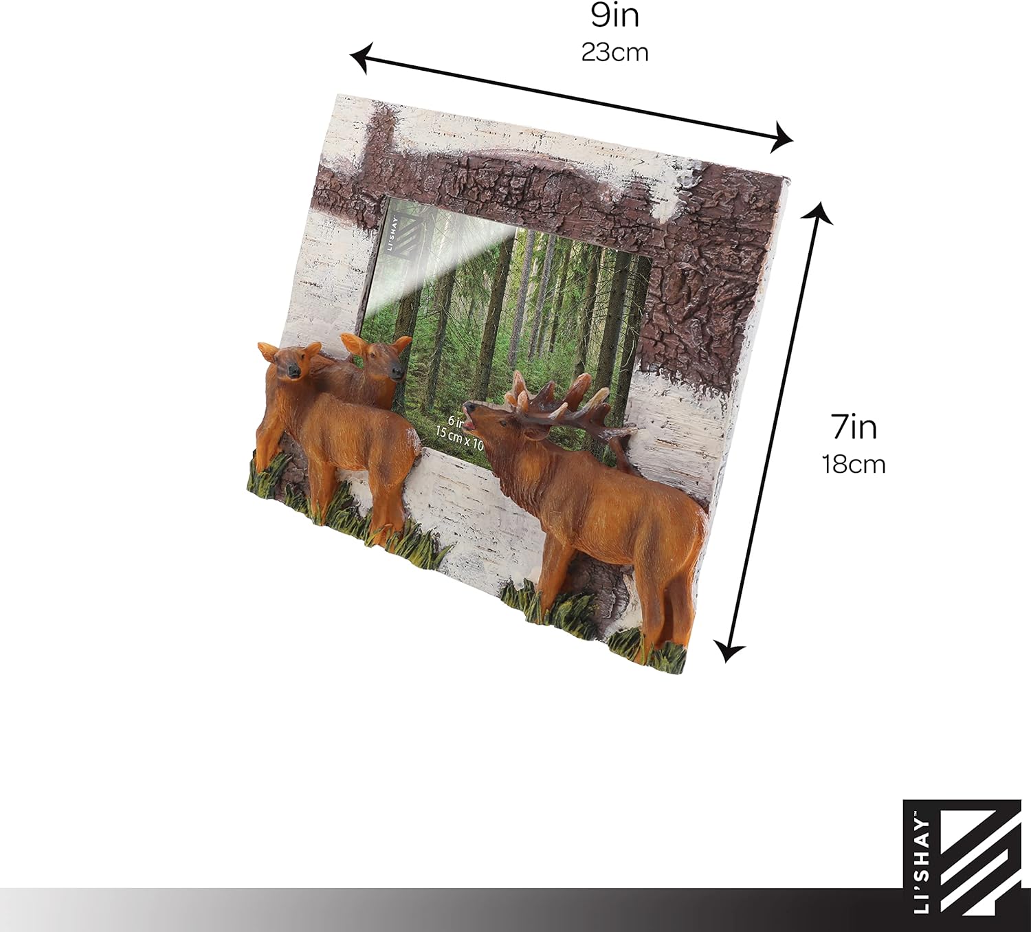 Li'Shay 4x6 Rustic Picture Frames for Cabin & Lodge - Moose