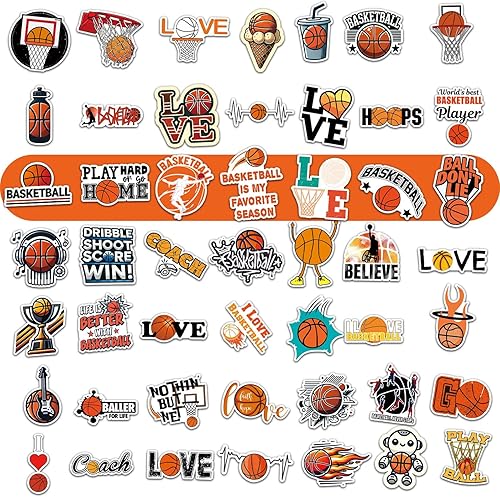 Miniatura 8 de Botellas de agua de baloncesto para niños de 18 onzas y 100 calcomanías de acero inoxidable aisladas, botella de agua deportiva, accesorios de