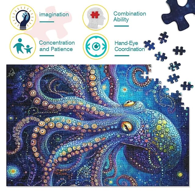 Foto 4 de 8 de Pulpo Puzzle De 1000 Piezas Rompecabezas para Adultos Rompecabezas 1000 Piezas para Adultos para Amantes…
