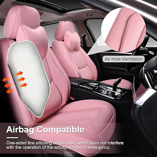 Miniatura 6 de BWTJF Juego completo de fundas de asiento de automóvil, fundas de asiento delantero y trasero para automóviles, protectores de asiento de automóvil