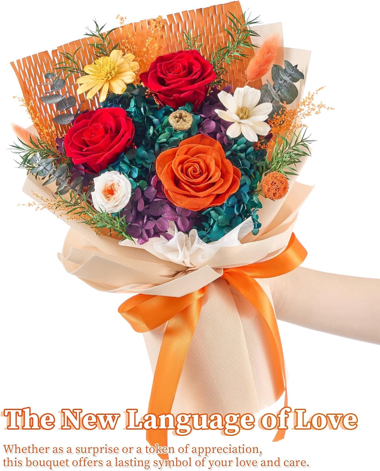 Flowers for Delivery Prime Forever Flowers Preserved Roses Bouquets Purple Flower Birthday Gifts for Women Valentine's Day Mothers Day Graduation