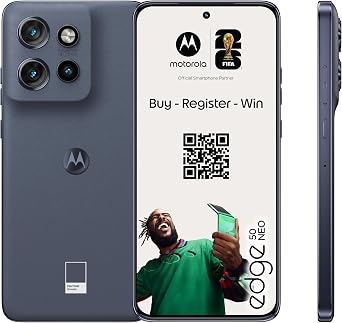 Motorola edge50 neo Smartphone Scratch-Resistant 6.36 Inch POLED Display Thanks to Gorilla Glass 3 50 MP Moto AI Camera 12/512 GB Durable Dust and Dirt-Proof Pantone Grisaille with Mobile Phone Holder