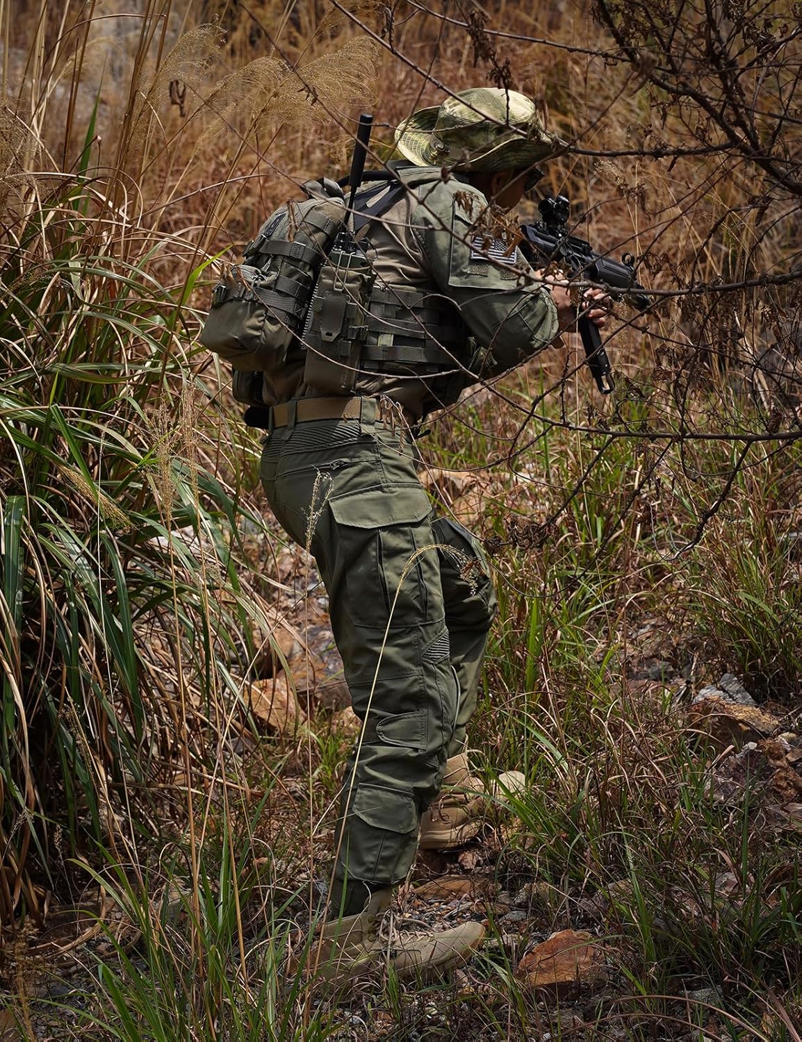 IDOGEAR SPORTS G3 Combat Pants for Men Tactical Military Pants with Knee Pads Multi Camo Trousers - Image 3