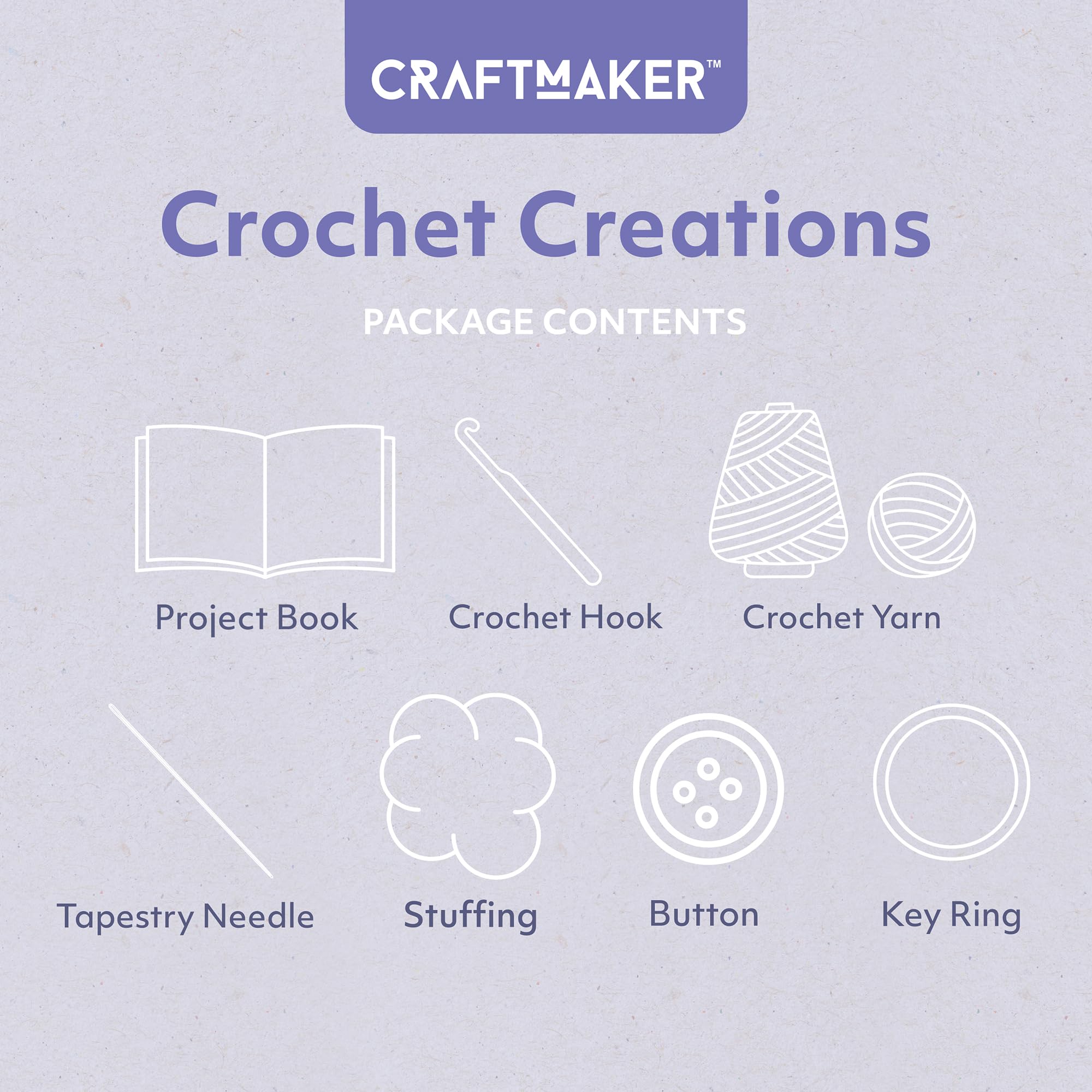 Craft Maker: Zestaw do szydełkowania – naucz się szydełkować w domu, zestaw do majsterkowania dla dorosłych, zawiera przędzę i igły, świetne zajęcia w pomieszczeniach