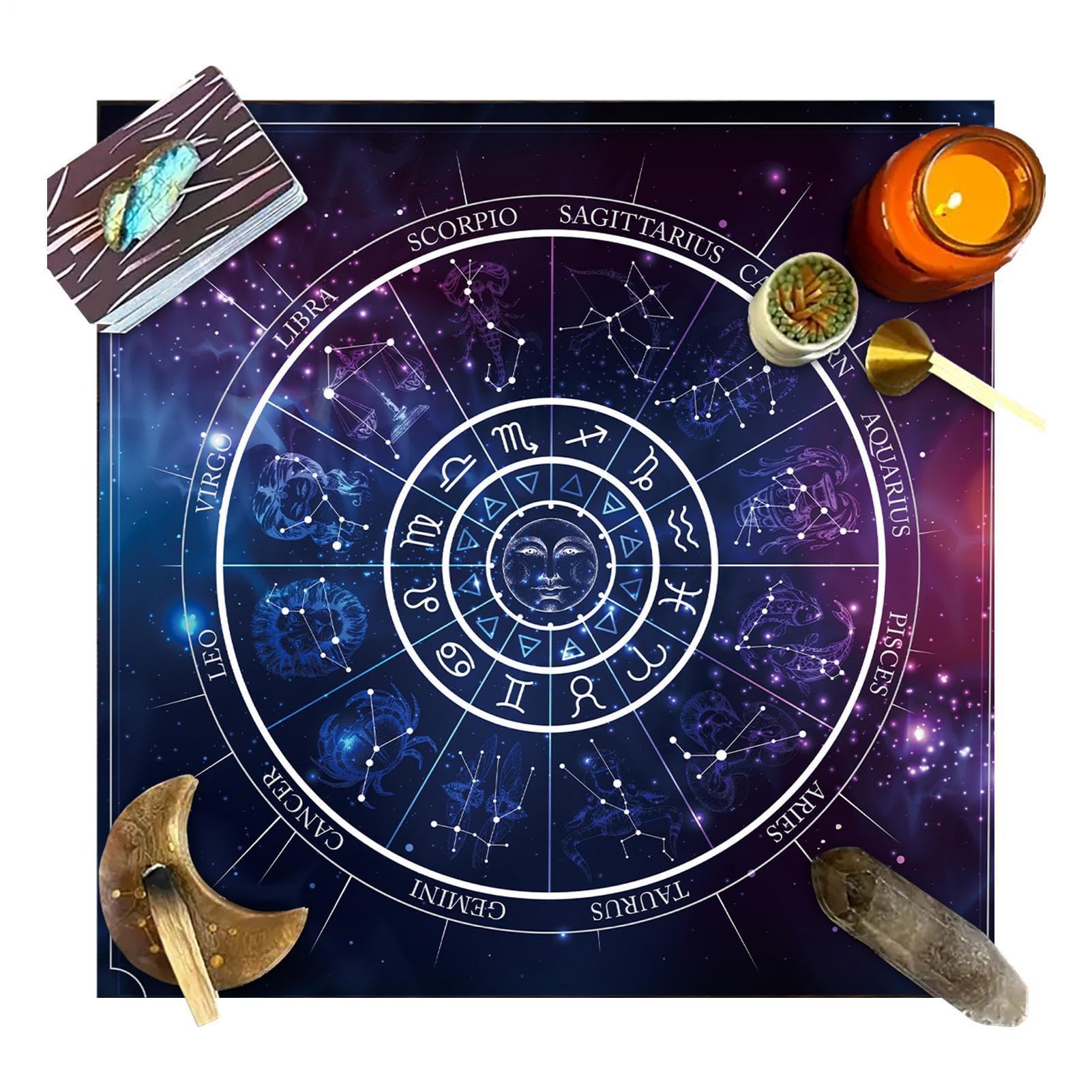 Tela de altar decorativa del cielo con acabado suave para tarot