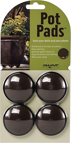 Allsop Almohadillas para macetas para el hogar y el jardín, protección para terraza y patio con clasificación de 3,000 libras, discretas