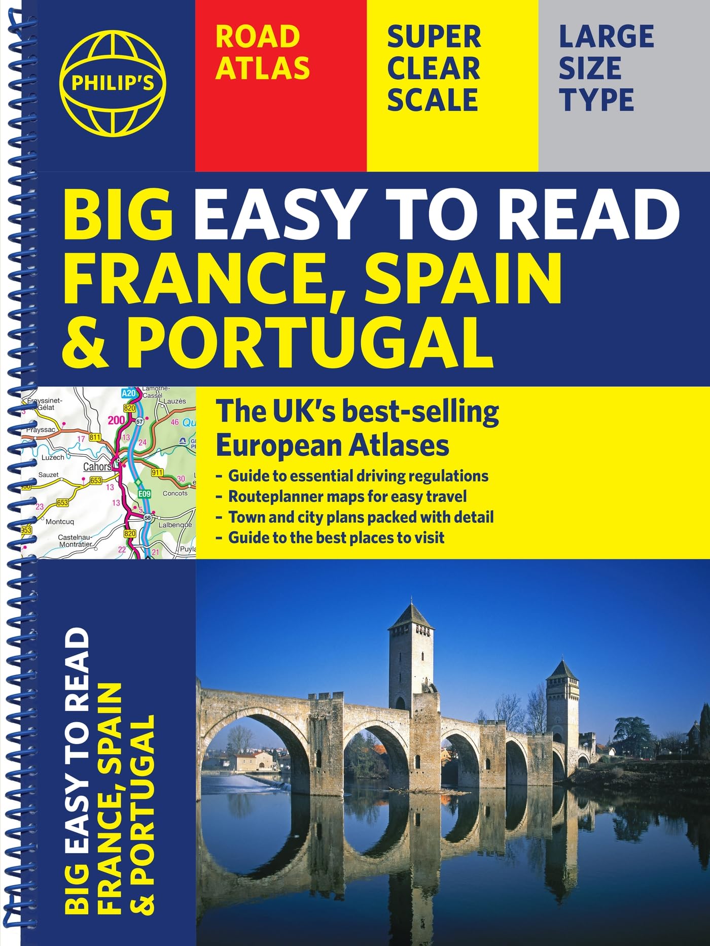 Philip's Big Easy to Read France, Spain & Portugal Road Atlas... - 9781849077217
