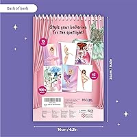 Vista 3 de Sticker Dress Up Ballet - Libro de actividades con calcomanías para niños. Aprende diseño de moda de ballet para niñas con calcomanías y guías