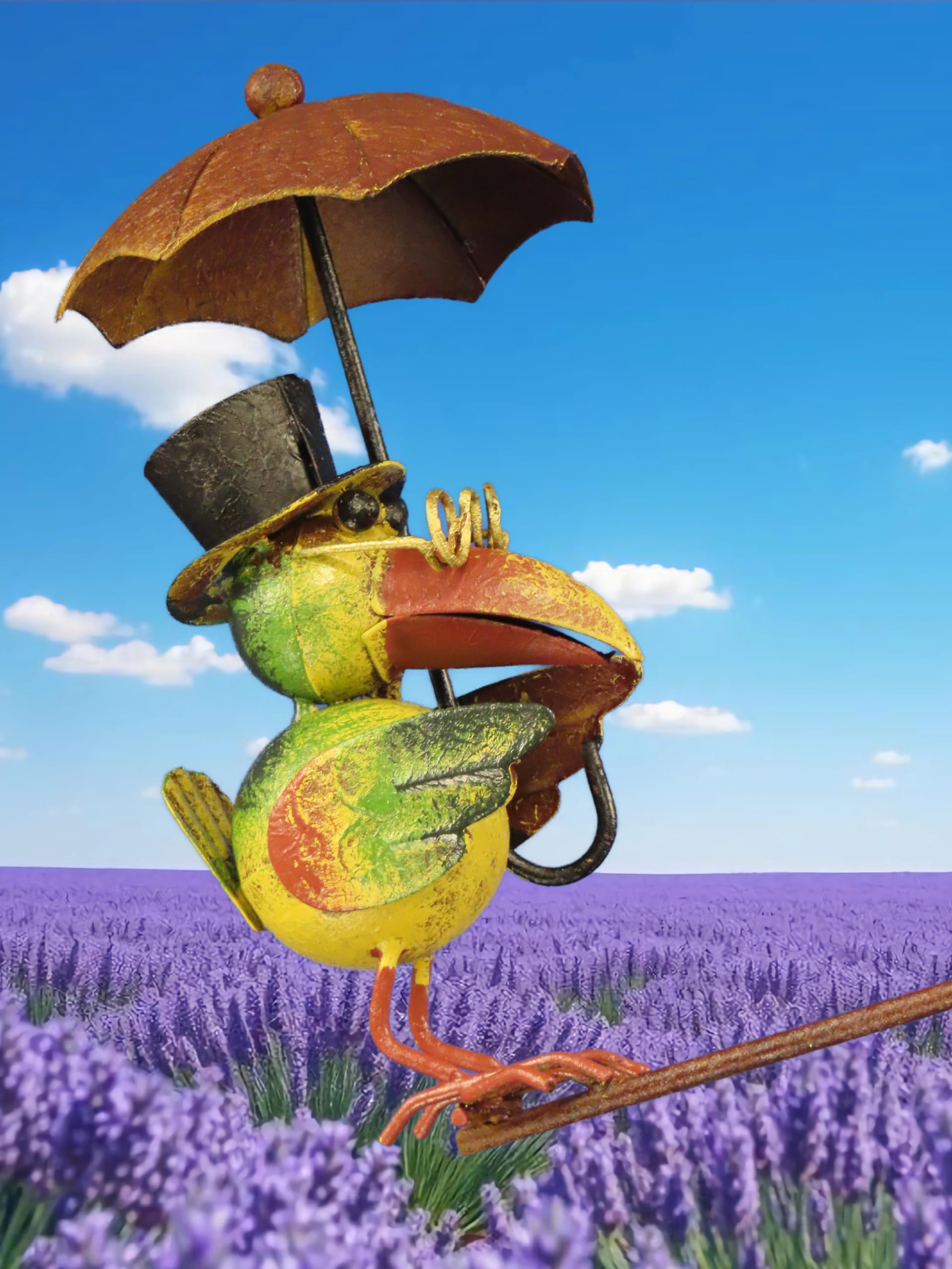 Pommerntraum ®| Windspiel Rabe Gartenwippe Metallwindspiel Vogel Vögel