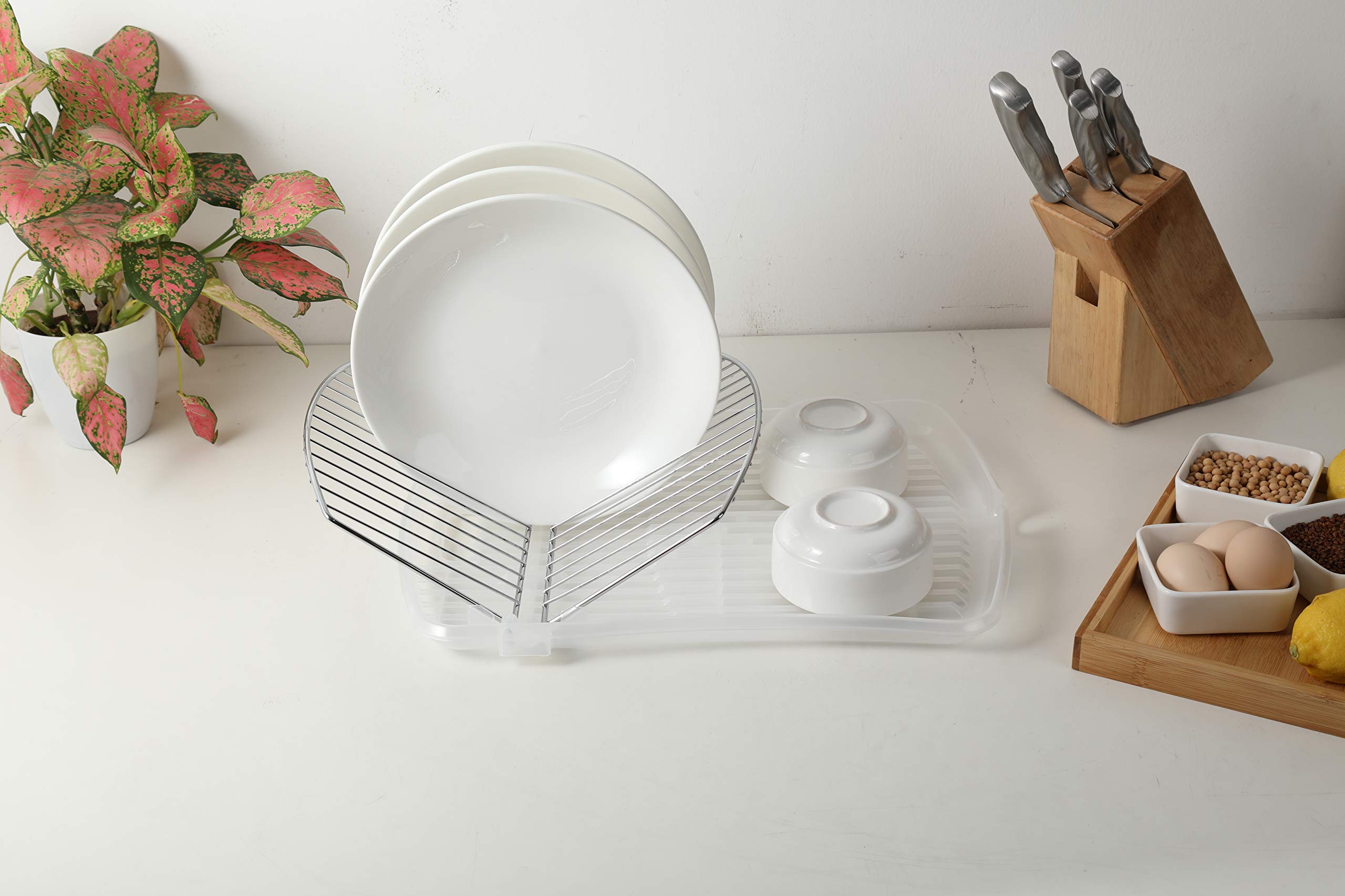 PremiumRacks Drainboard Dish Rack - Microfiber Mat Included