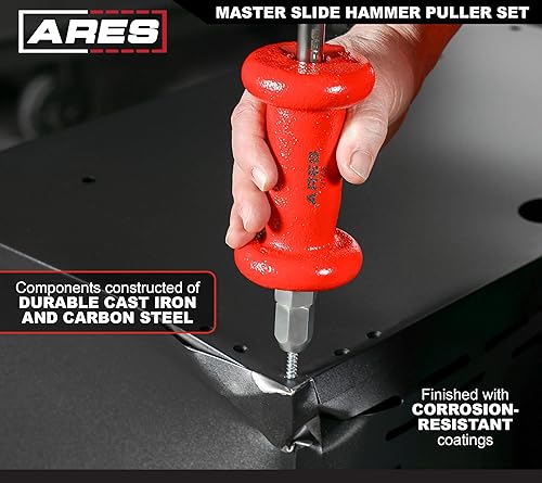 Miniatura 5 de ARES 12125 - Juego de extractor de martillo deslizante maestro - Juego de extractor de martillo deslizante de 10 vías incluye kit de extractor de