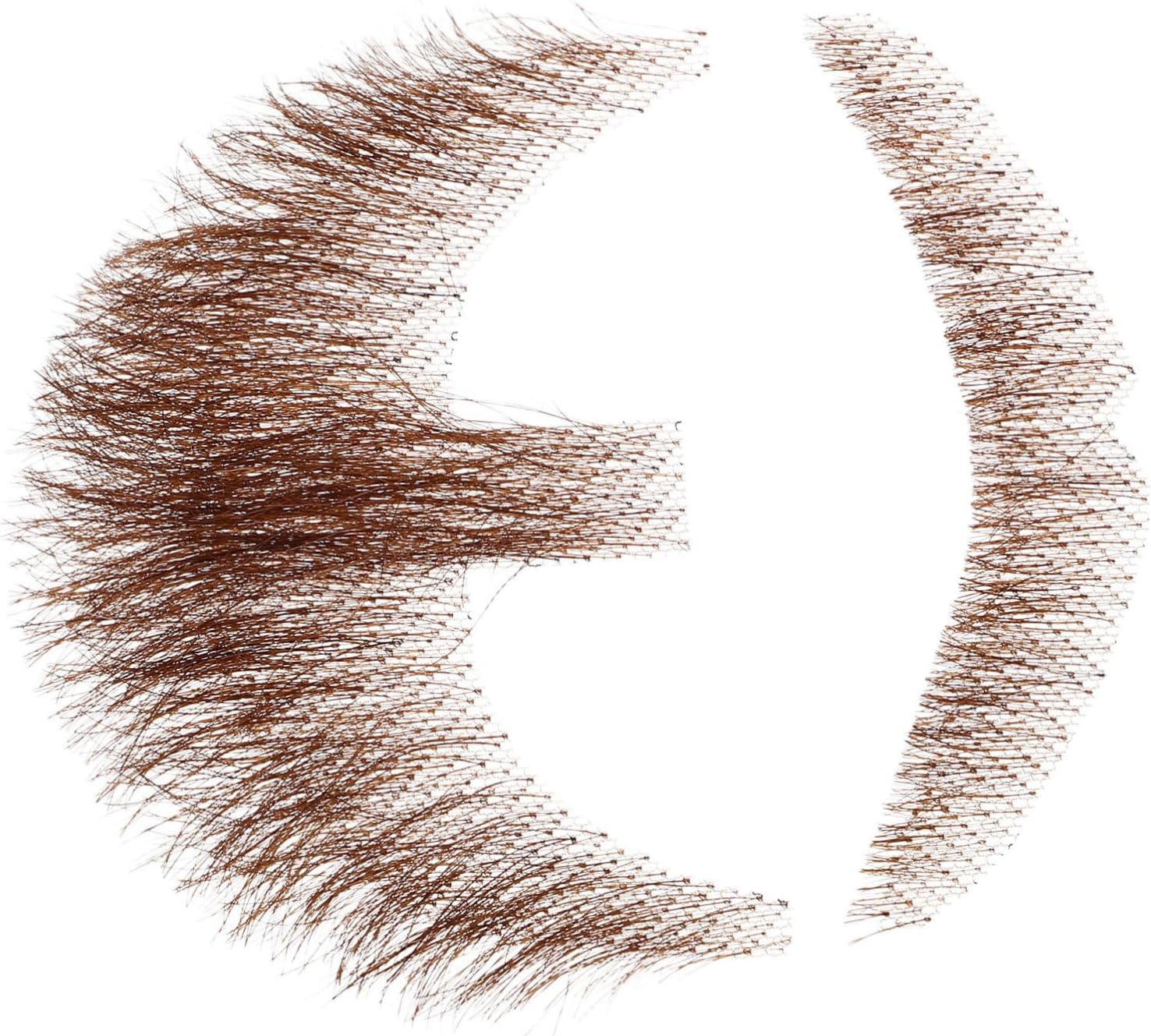 1set Realistic Fake Beard Men Cosplay Natural Appearance for Halloween Parties Theater and Movie Props Versatile Facial Hair Accessories Light Brown