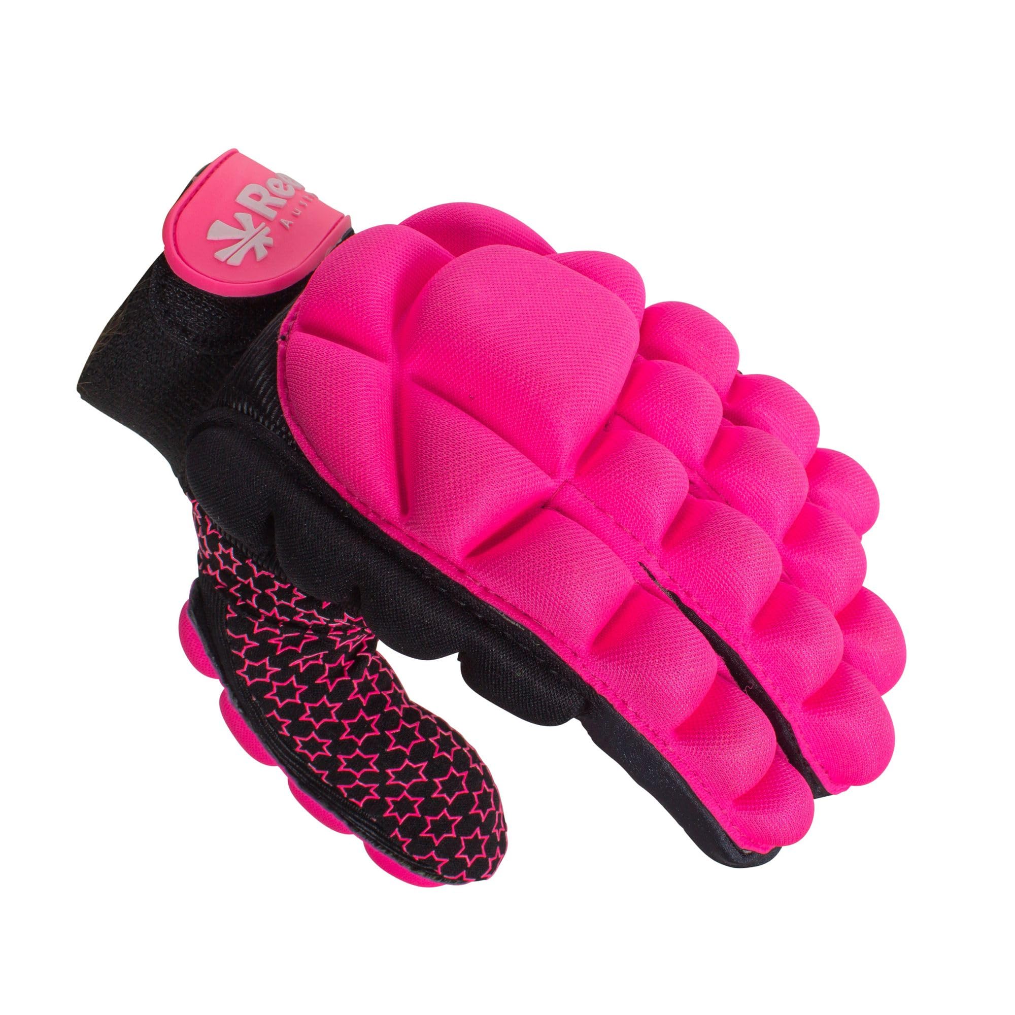 eishockey handschuhe pink Reece Hockey Handschuh - Komfort Full Finger Handschuh - Silikonstollen für Besseren Griffe und Vollständigen Schutz - Linkshandschuh - Hockey Kinder - Rosa Color:the Micklish Gears 5 Split Screen Fußrastenanlage pulverbeschichten Lycra palm.