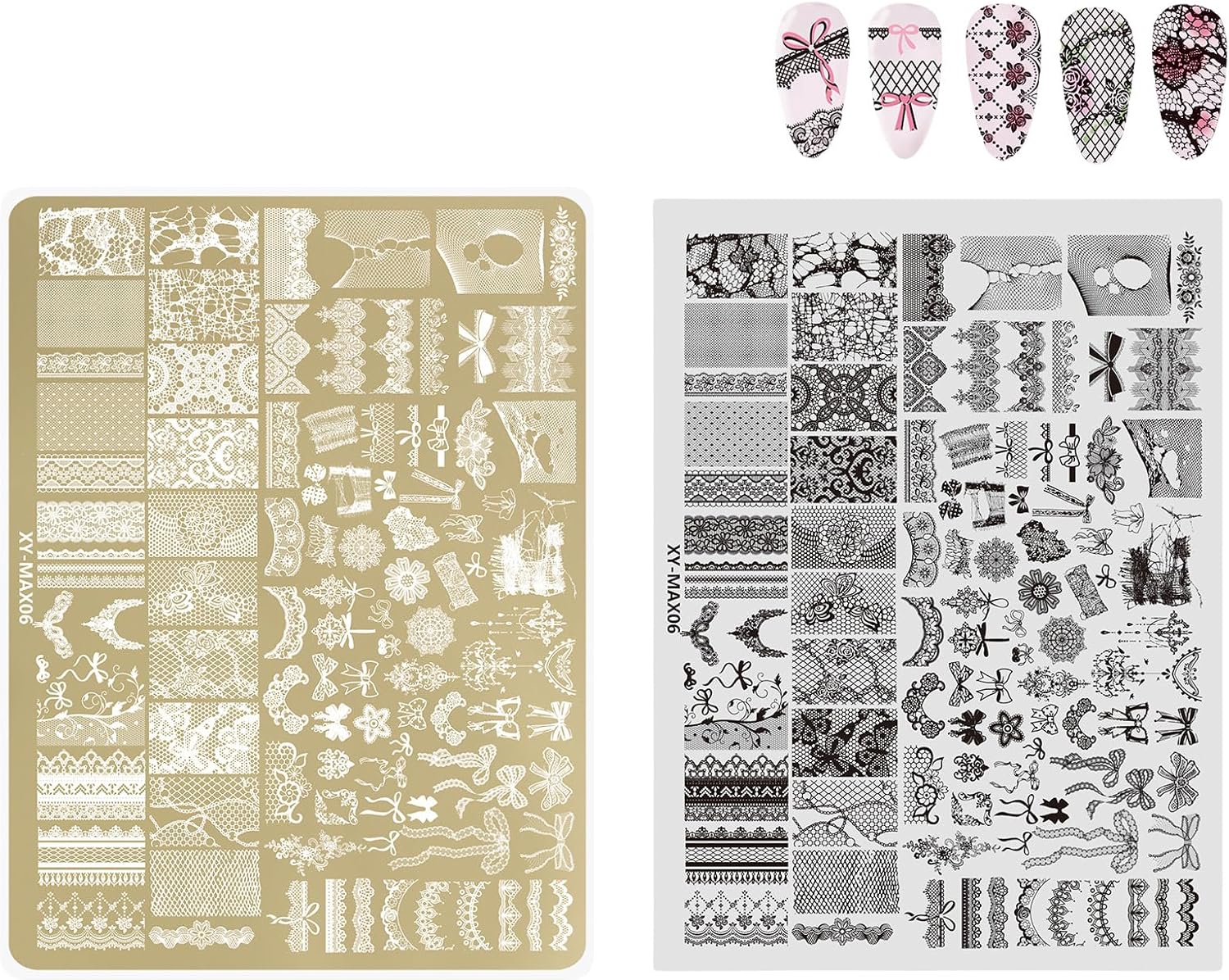 Nails Art Stamping Plates Flower Line Designs Nails Images Stamp Plate Stainless Steel Manicure Template Art Tool Manicures Template