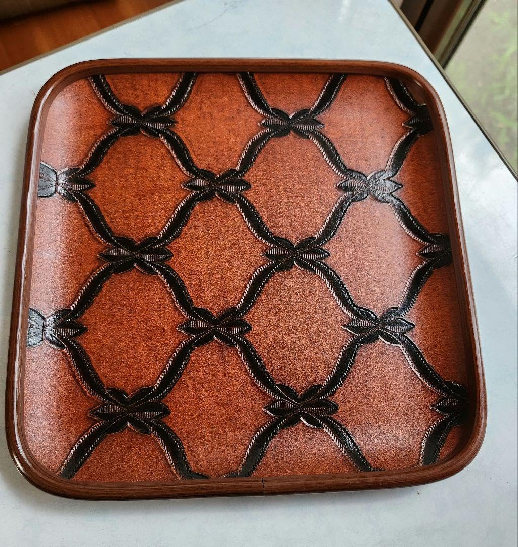 Amazon.co.jp: 革製 トレイ 大 レザートレイ 昭和レトロ : ホーム