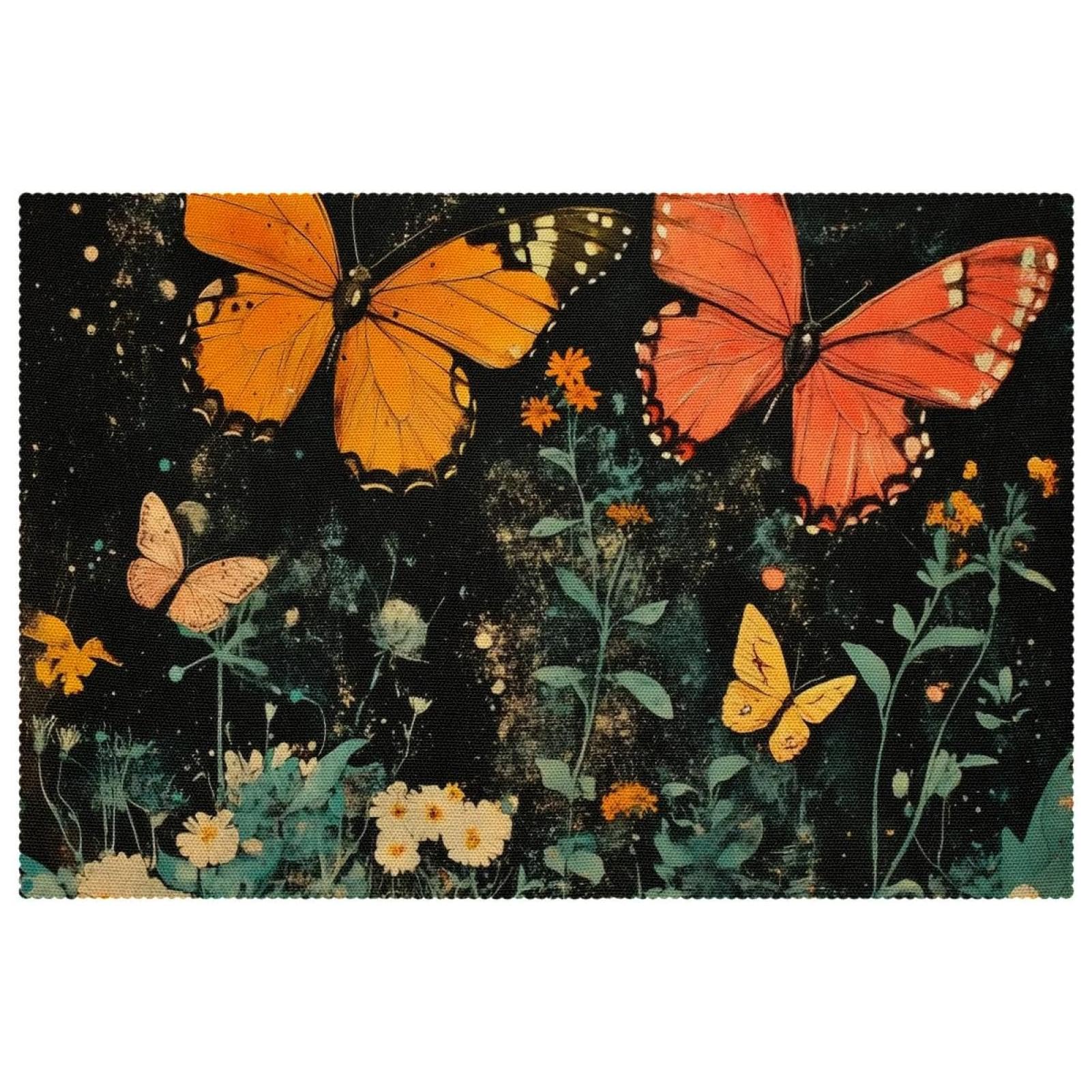 Set de table antidérapant de qualité supérieure motif floral