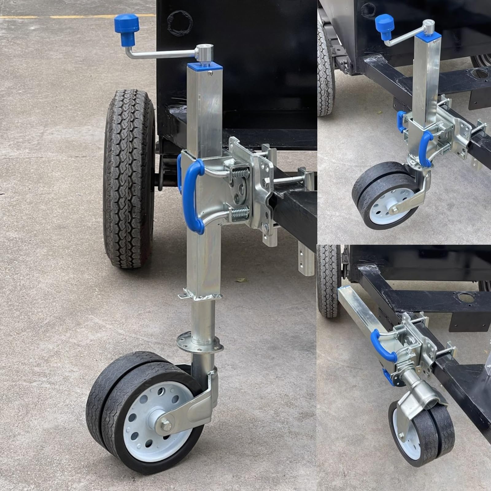 Podnośnik Do Przyczepy - 360°, Wytrzymały, 20 Cm, Podwójne Koło Prowadzące, Podnośnik Do Przyczepy Z Obrotowym Podnośnikiem, Udźwig 760 Kg, Wytrzymały, Morski,760kg/1675lb