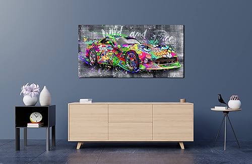 Miniatura 116 de SIXTTART Banksy - Arte de pared en lienzo para sala de estar, arte de pared de graffiti callejero para dormitorio, pintura abstracta grande, arte