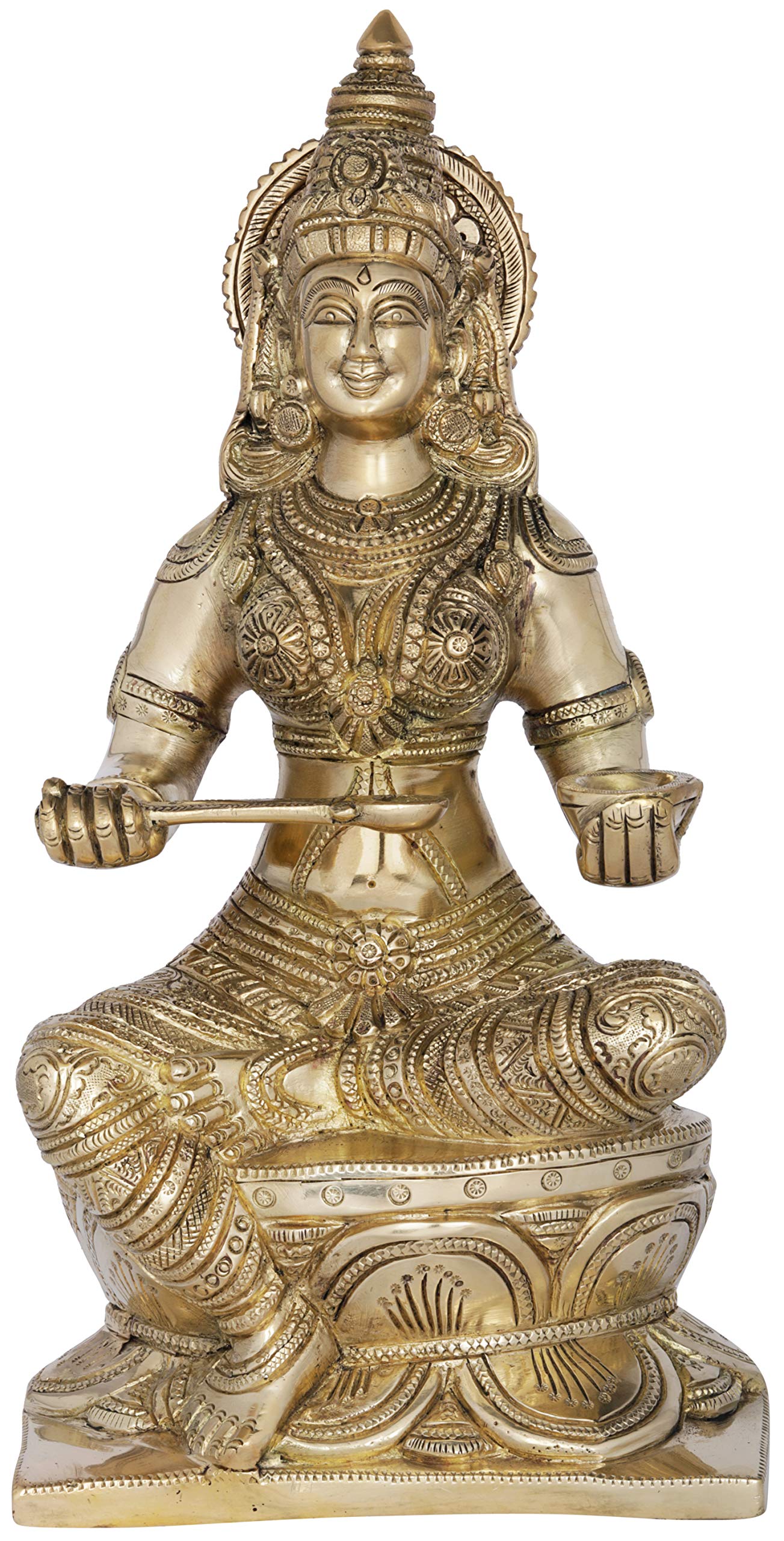 Statue indienne Annapoorna en laiton : le cadeau de crémaillère idéal pour la prospérité