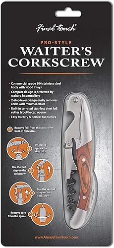 Miniatura 2 de Final Touch Sacacorchos de amigo camareros Pro-Style (FTA7112)