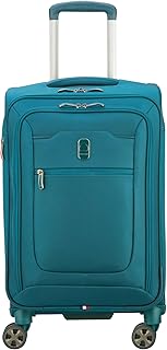 DELSEY Paris Hyperglide Softside Expandable Luggage with Spinner Wheels, Teal Blue, Carry-on 21 Inch
