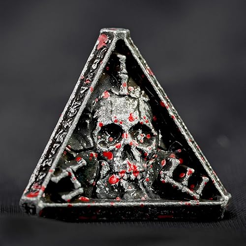 DND - Juego de dados de metal D&D poliédricos con caja de regalo, caja de metal, juego de dados DND, dados poliédricos para Calabozos y Dragones,