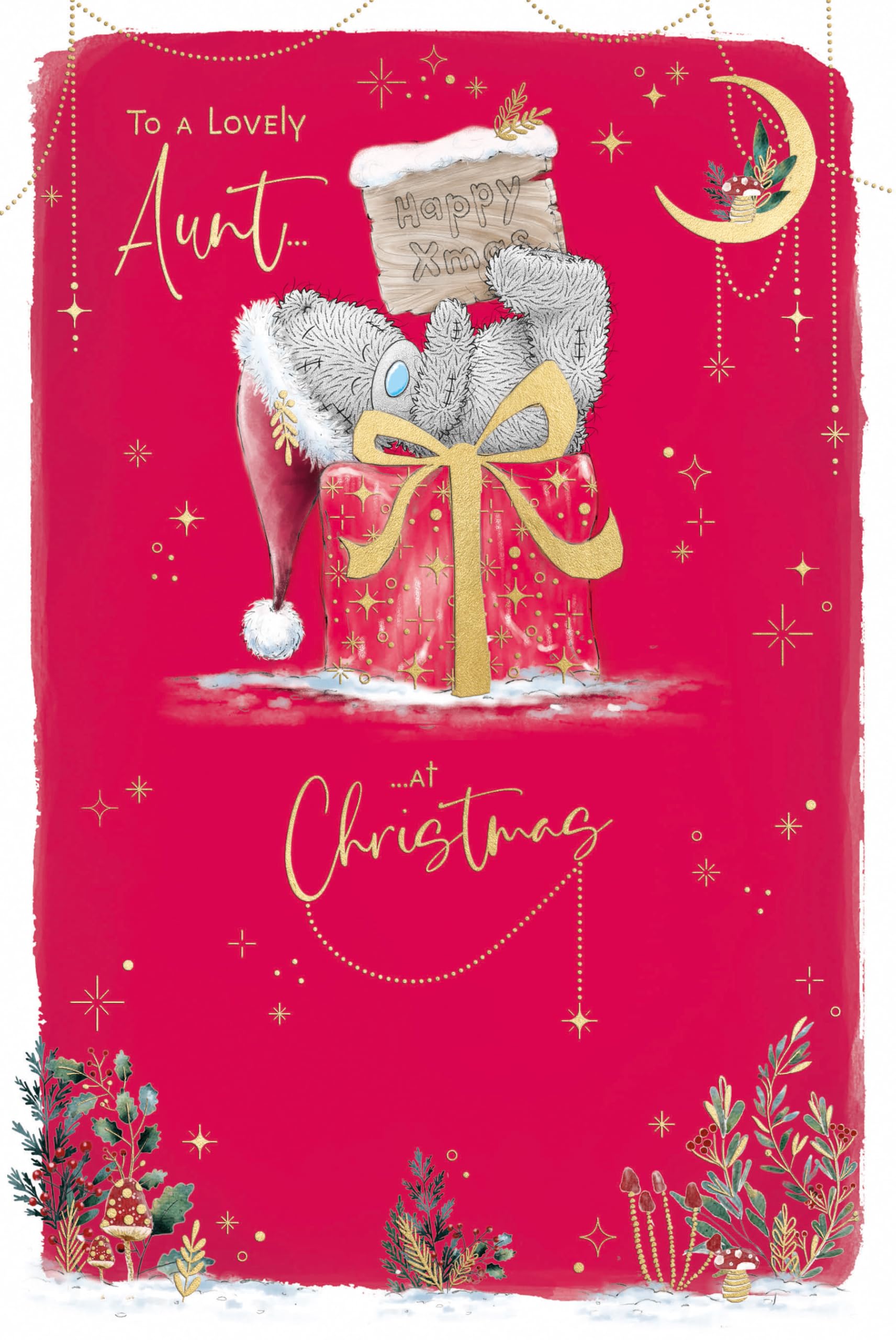 E To You Tatty Teddy Christas Card To A Lovely Auntie 6 X 9 Ins - View #9