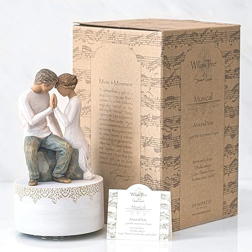 Miniatura 6 de Willow Tree Around You - Figura musical esculpida pintada a mano