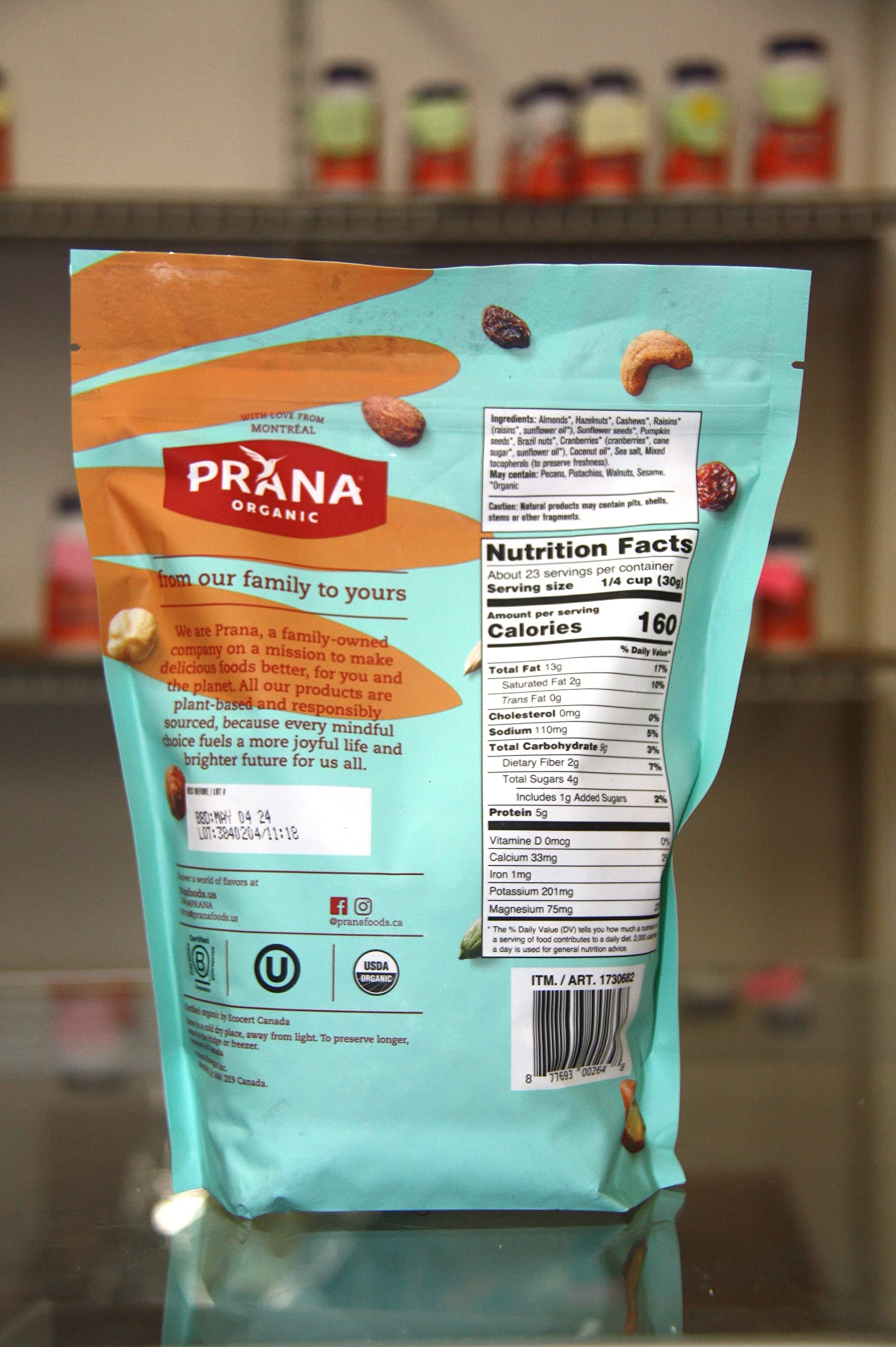 Amazon.com: PRANA ORGANIC FUJI PREMIUM SALTED NUT MIX ALMONDS
